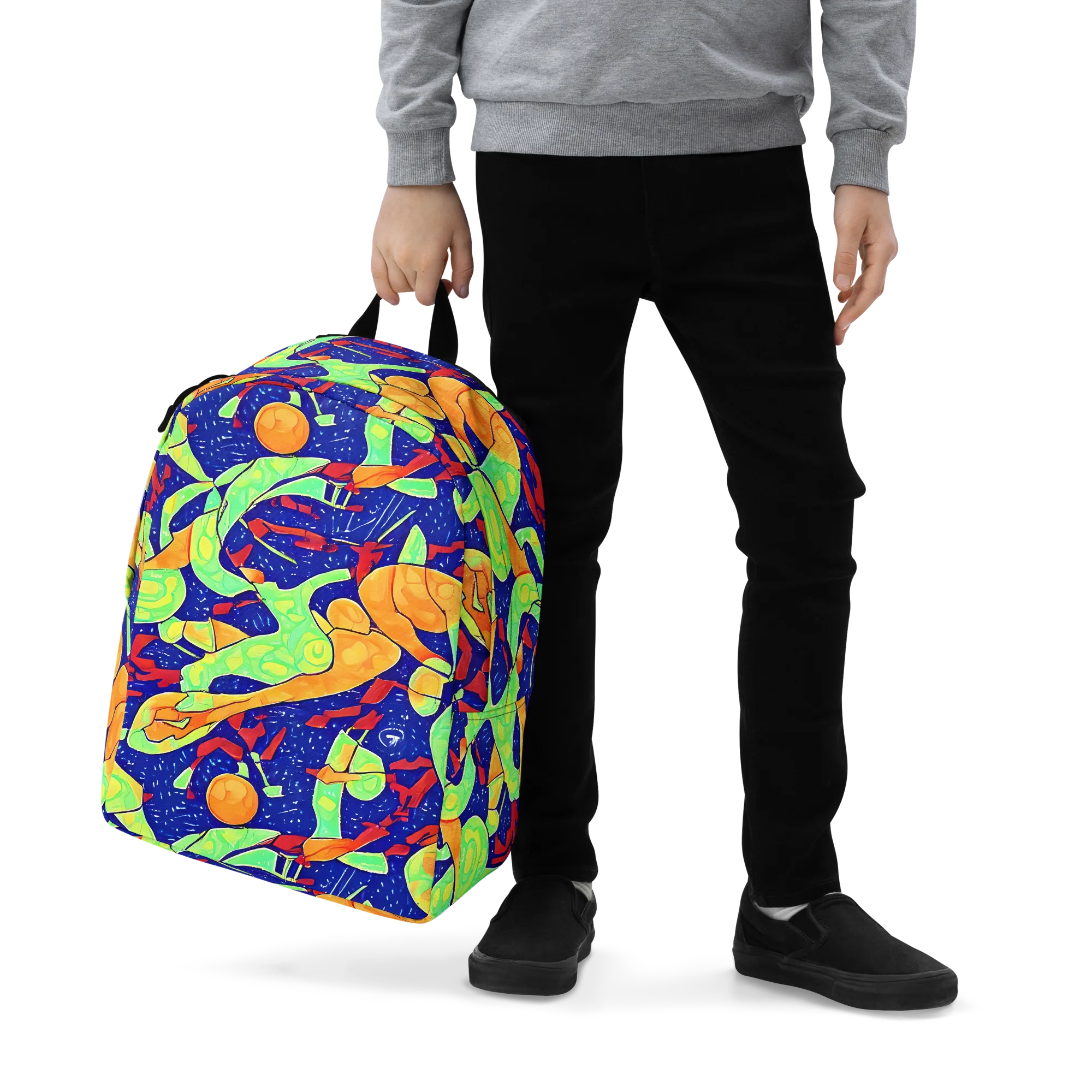 Prism Koi on Minimalist Backpack — Zoomed-in