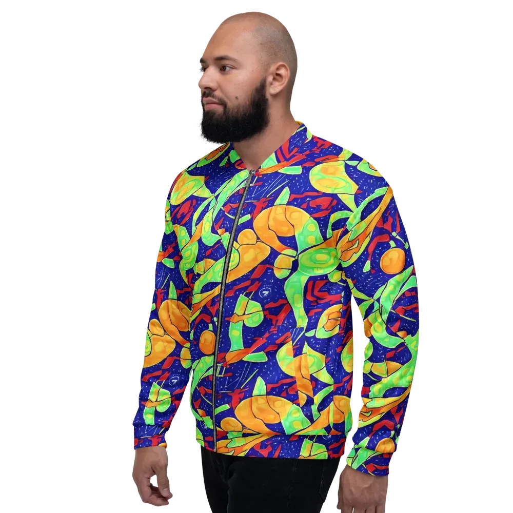 Prism Koi on Bomber Jacket — Left