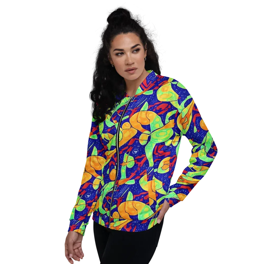 Prism Koi on Bomber Jacket — Left