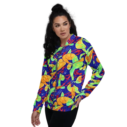 Prism Koi on a Bomber Jacket