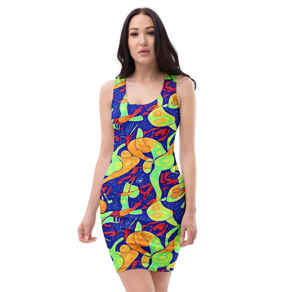Prism Koi on Bodycon Dress — Front