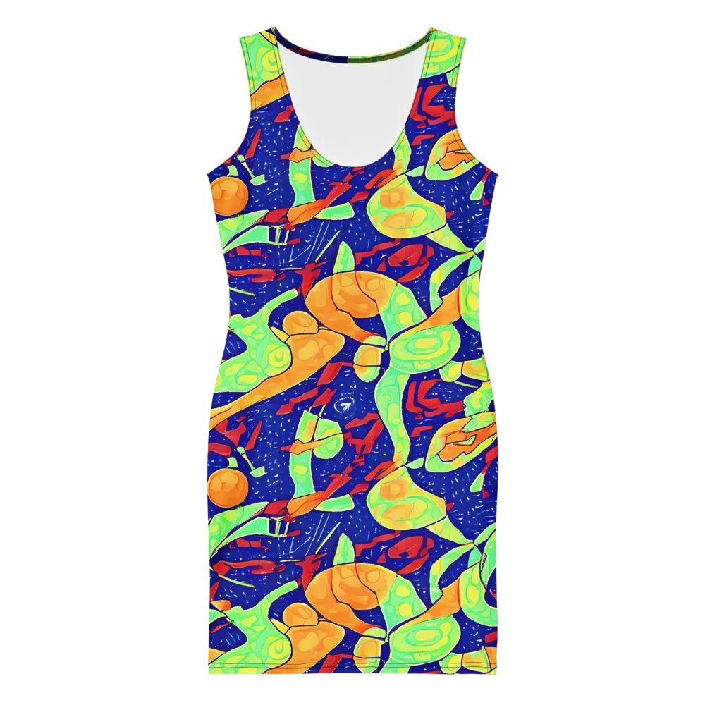Prism Koi on Bodycon Dress — Front