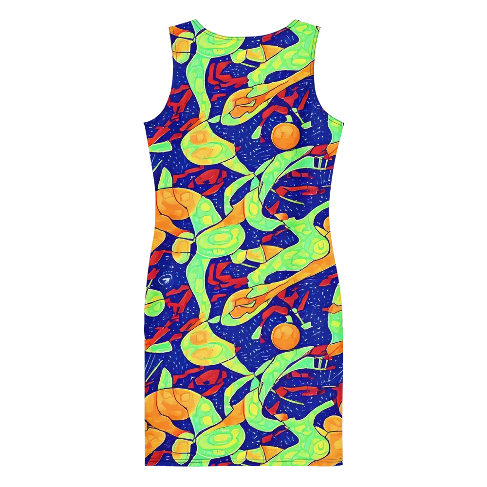 Prism Koi on Bodycon Dress — Back