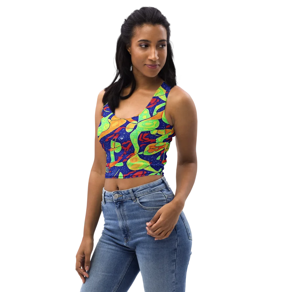 Prism Koi on Crop Top — Left Front