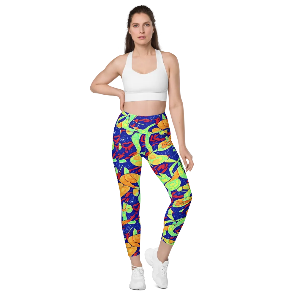 Prism Koi on Leggings with Pockets — Front