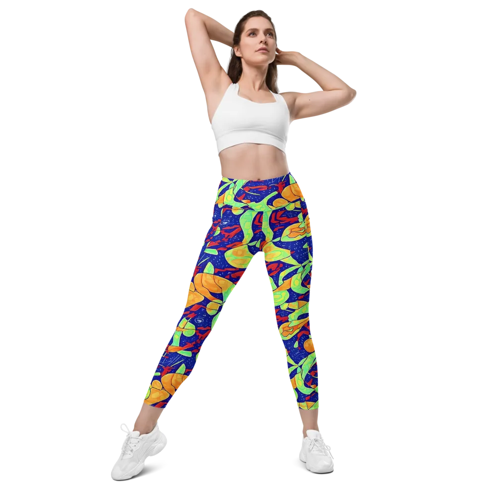 Prism Koi on Leggings with Pockets — Front