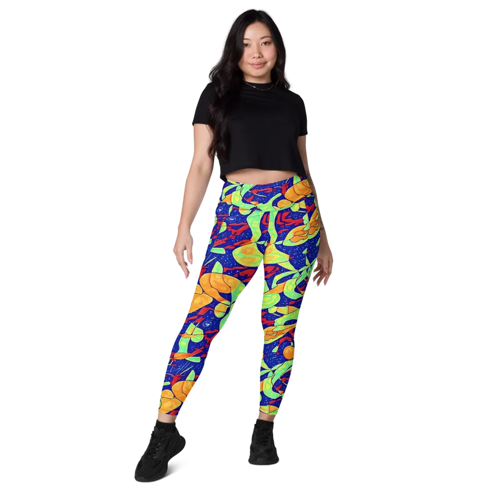 Prism Koi on Leggings with Pockets — Front