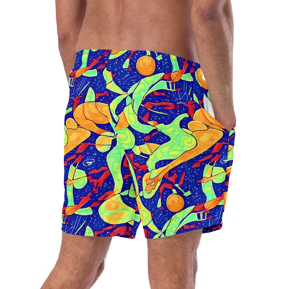 Prism Koi on Swim Trunks — Right Back