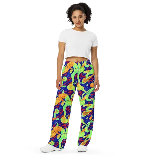 Prism Koi on a Wide-Leg Pants