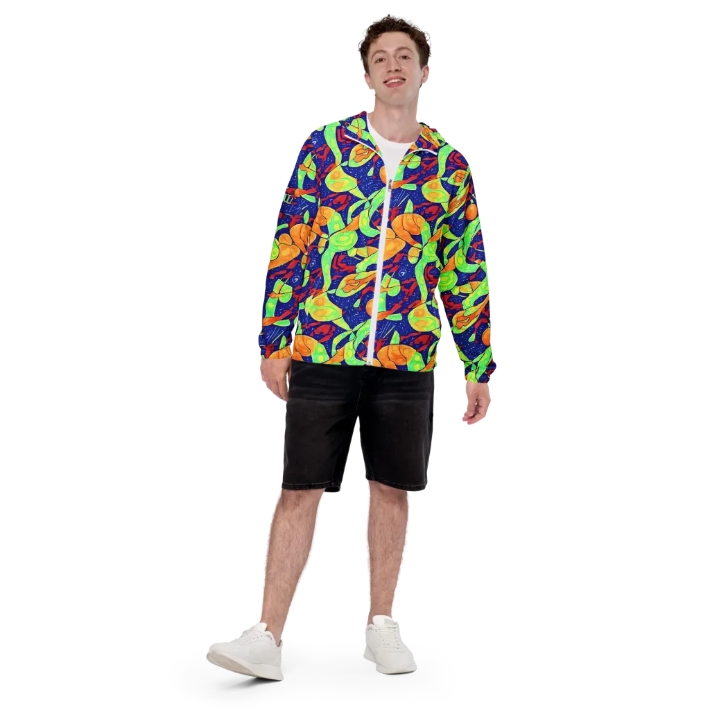 Prism Koi on Men's Windbreaker — Front