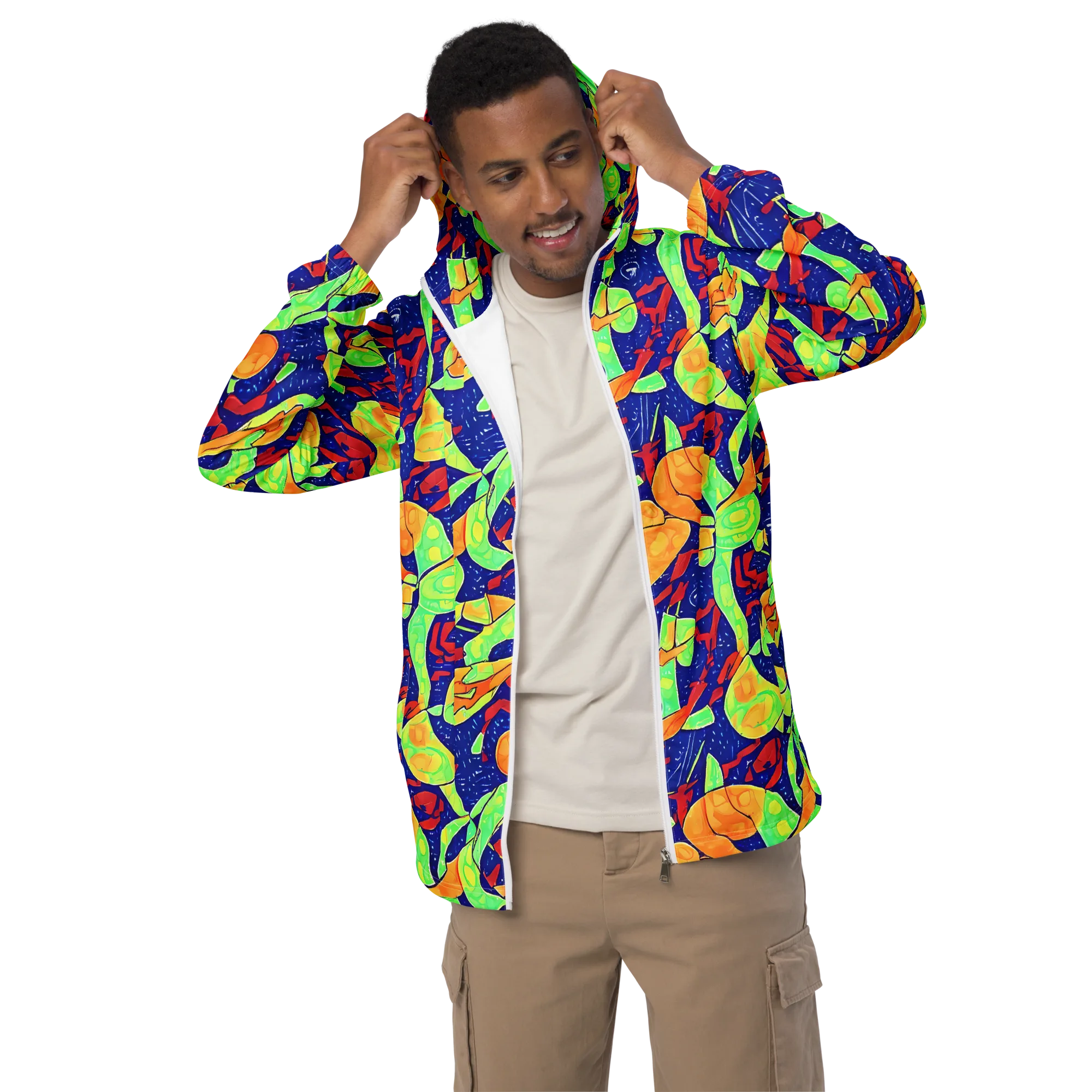 Prism Koi on Men's Windbreaker — Front