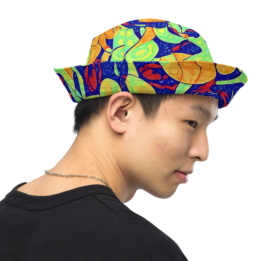 Prism Koi on Reversible Bucket Hat — Right Outside