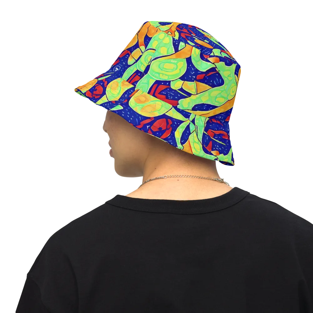 Prism Koi on Reversible Bucket Hat — Back Inside