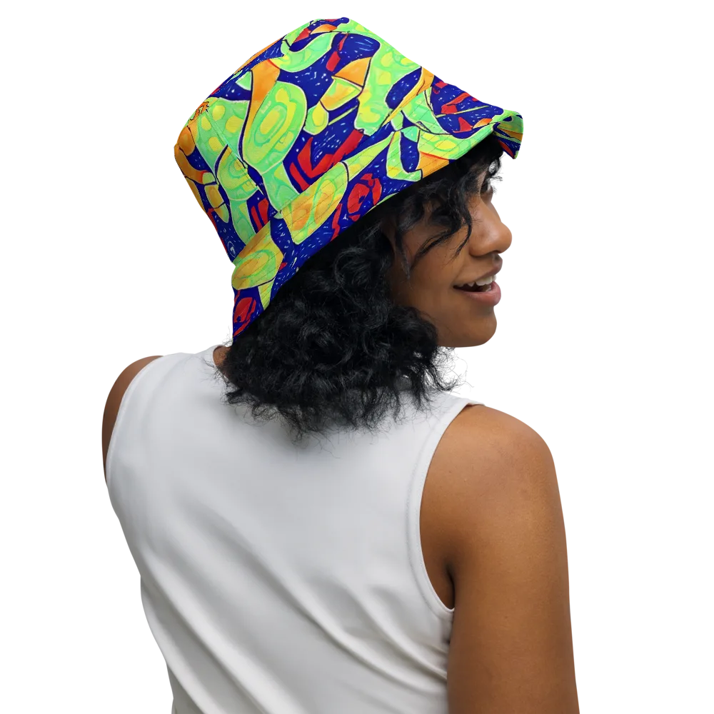 Prism Koi on Reversible Bucket Hat — Right Outside