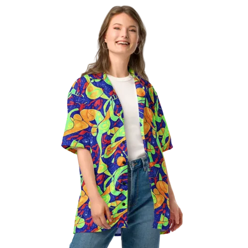 Prism Koi on a Button Shirt