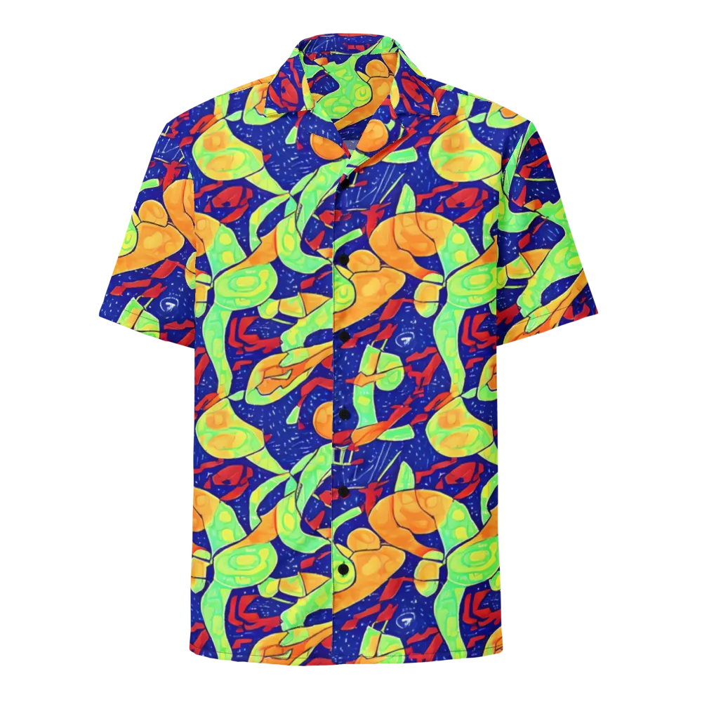 Prism Koi on Button Shirt — Front