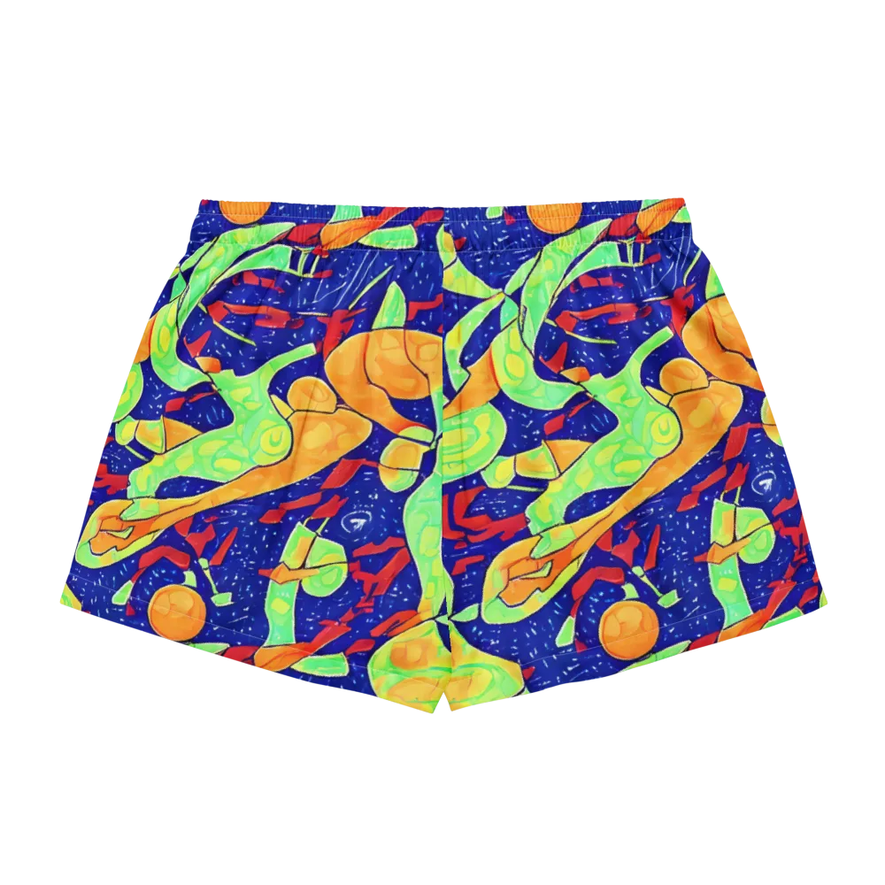 Prism Koi on Women's Pajama Shorts — Back
