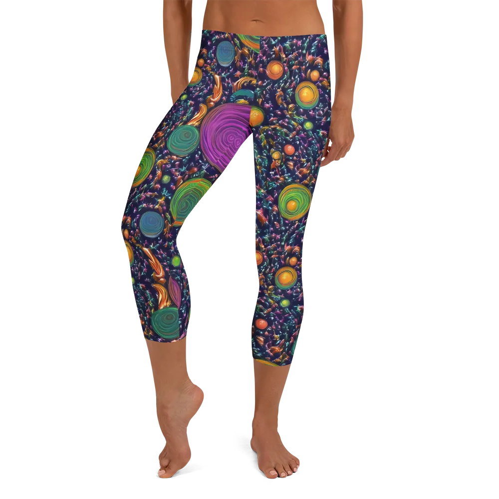 Solar Reverie on Capri Leggings — Front