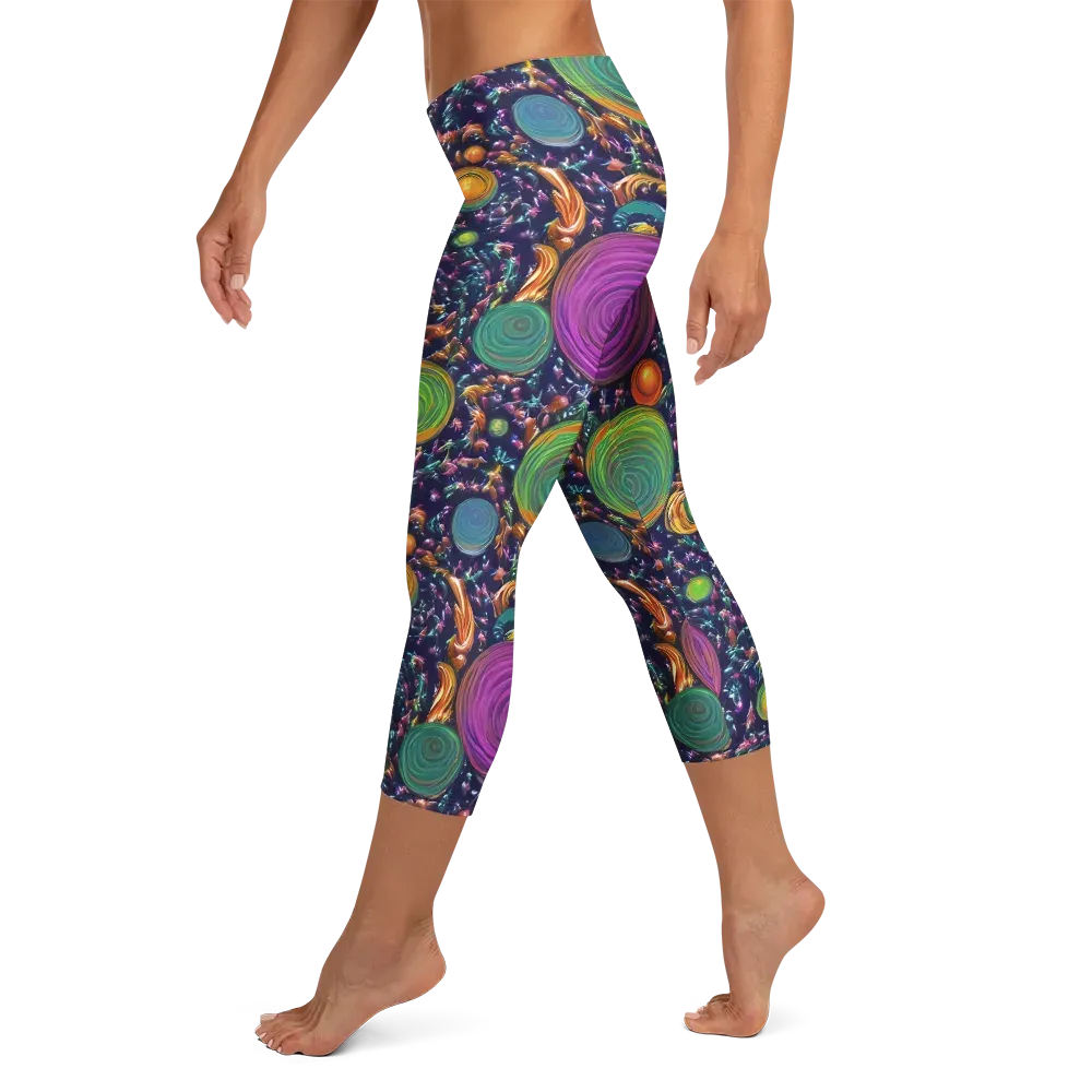 Solar Reverie on Capri Leggings — Left