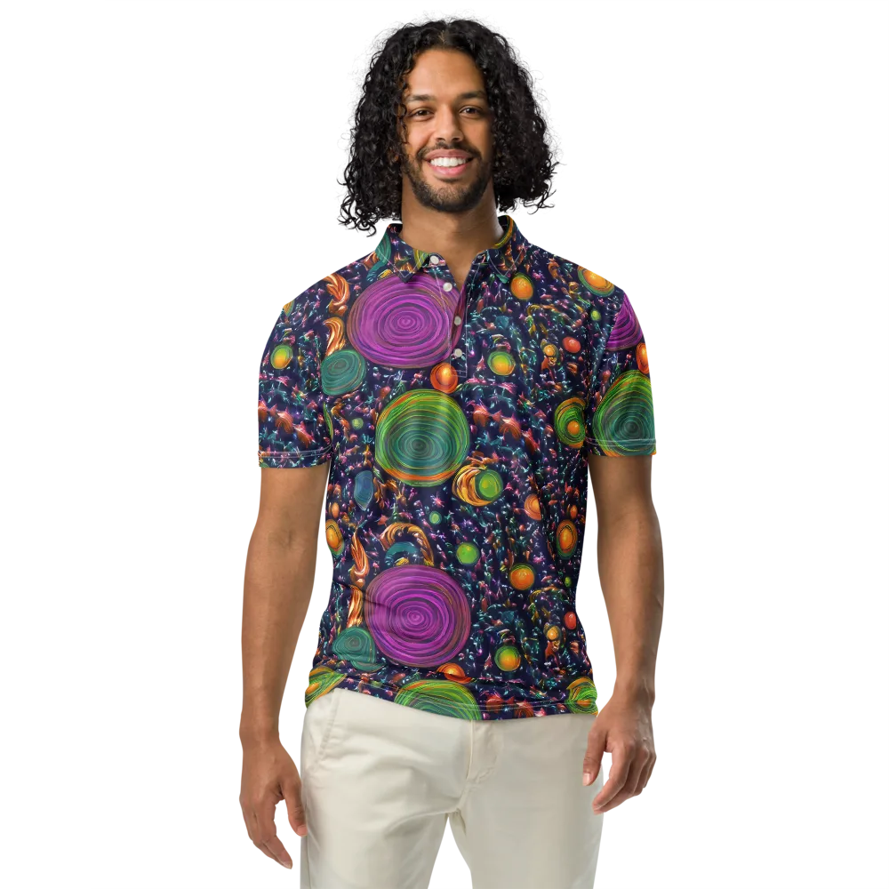 Solar Reverie on Men's Slim Fit Polo Shirt — Front