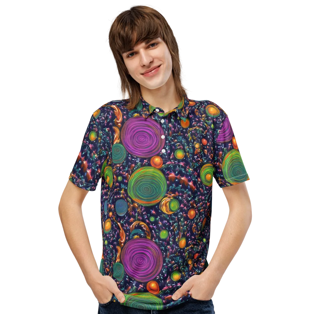 Solar Reverie on Men's Slim Fit Polo Shirt — Front