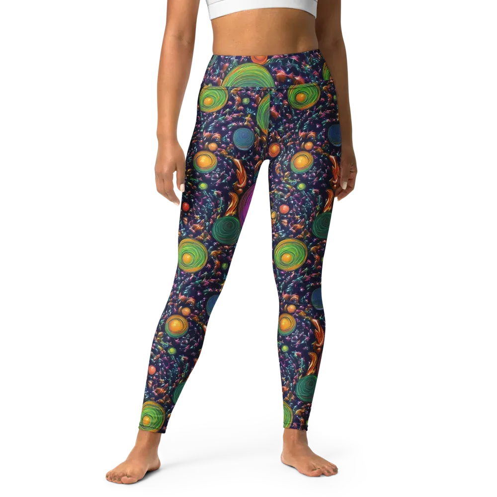 Solar Reverie on Yoga Leggings — Front