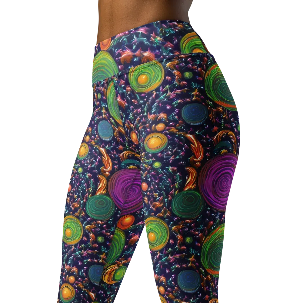 Solar Reverie on Yoga Leggings — Left Front