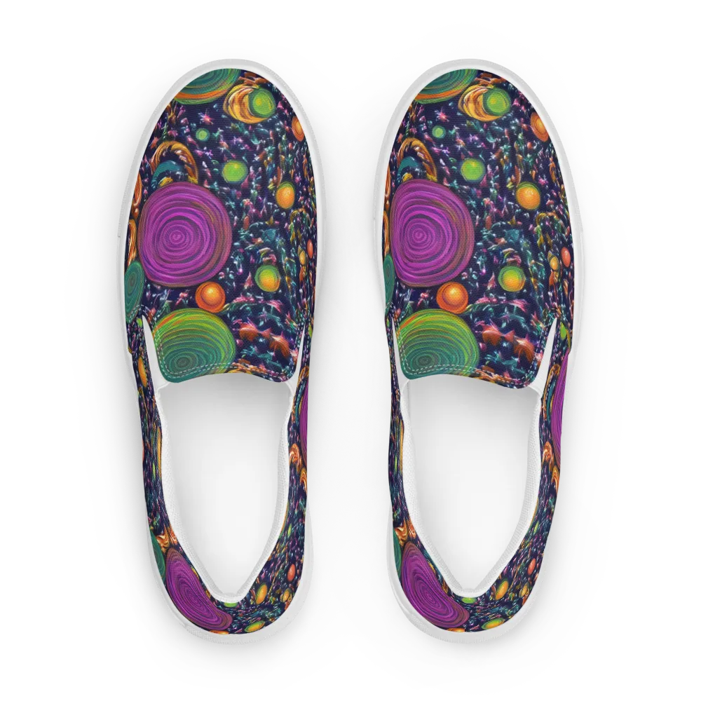Solar Reverie on Men's Slip-On Canvas Shoes — Front