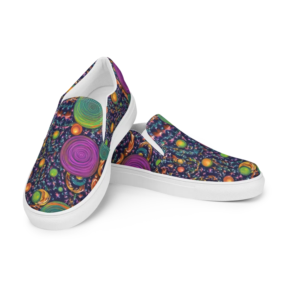 Solar Reverie on Men's Slip-On Canvas Shoes — Left Front