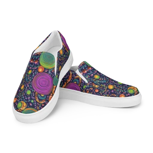 Solar Reverie on a Men's Slip-On Canvas Shoes