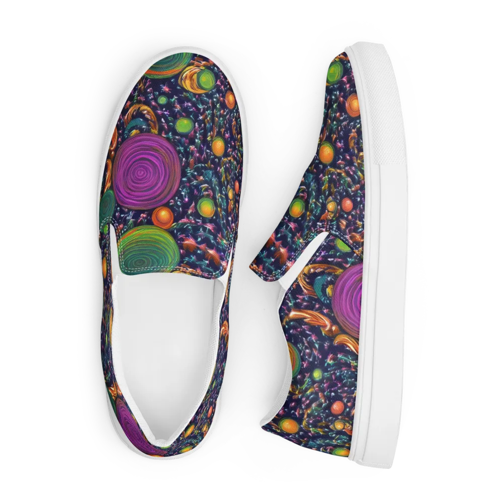 Solar Reverie on Men's Slip-On Canvas Shoes — Front