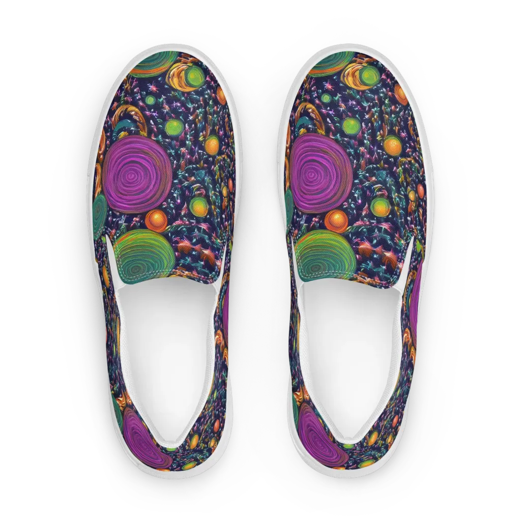 Solar Reverie on Women's Slip-On Canvas Shoes — Front