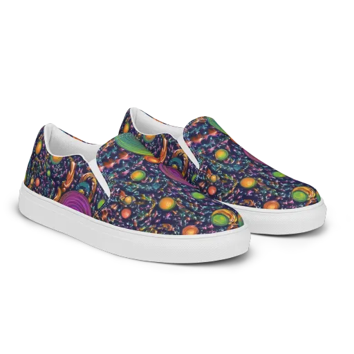 Solar Reverie on a Women's Slip-On Canvas Shoes