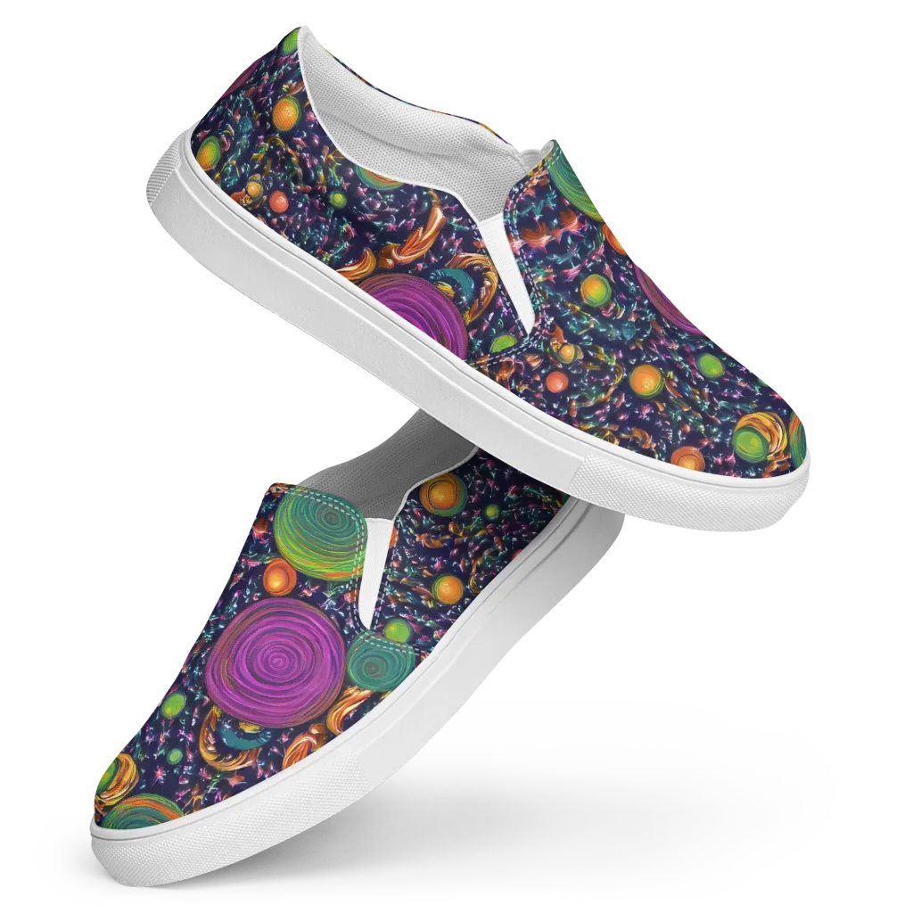Solar Reverie on Women's Slip-On Canvas Shoes — Front
