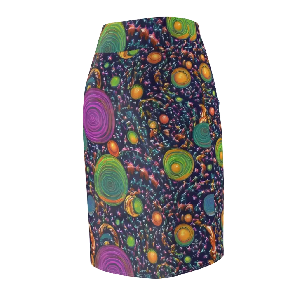 Solar Reverie on Pencil Skirt — Back Side