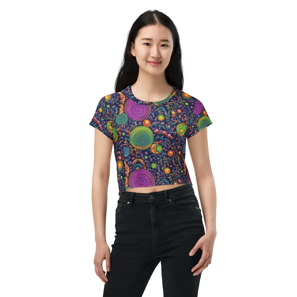 Solar Reverie on Crop Tee — Front