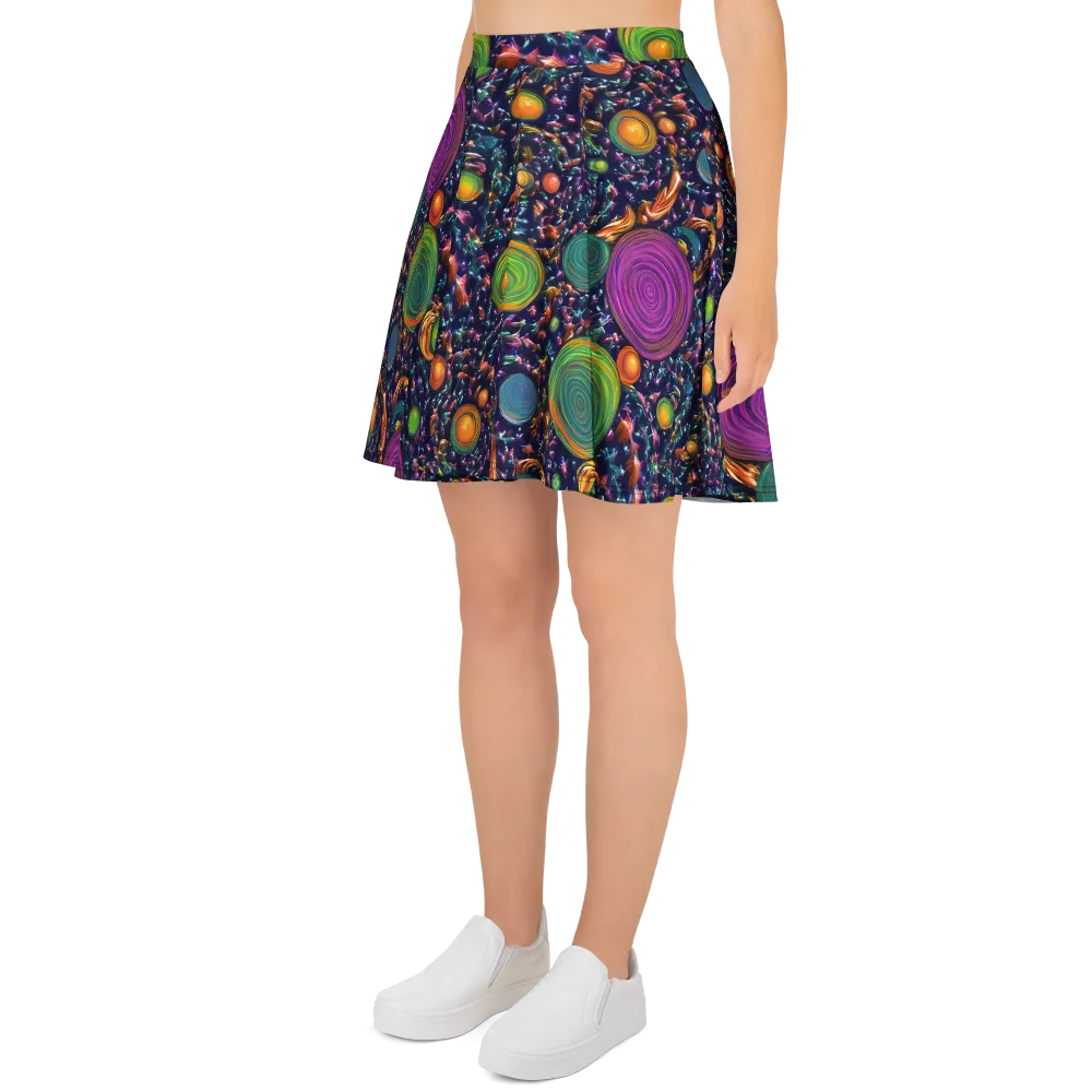Solar Reverie on Skater Skirt — Left