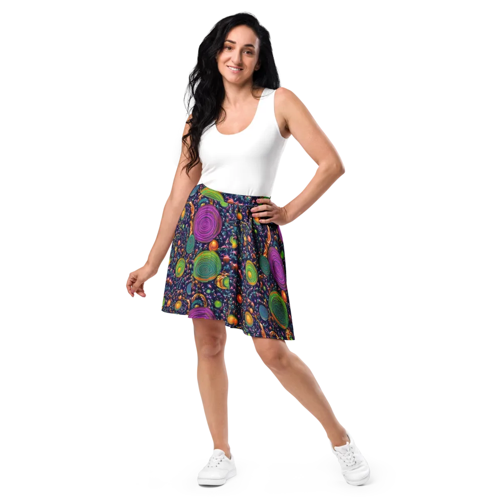 Solar Reverie on Skater Skirt — Front