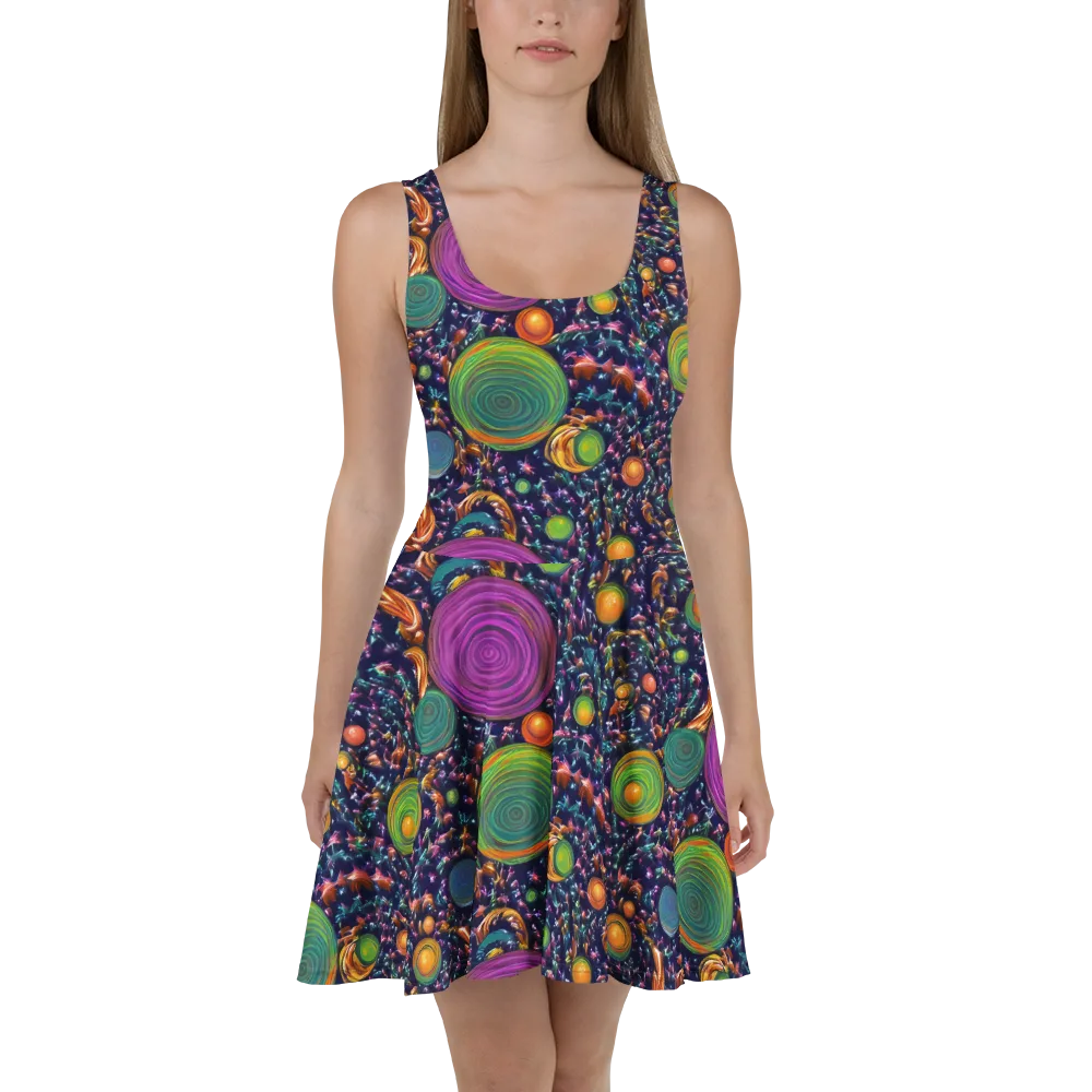 Solar Reverie on Skater Dress — Front