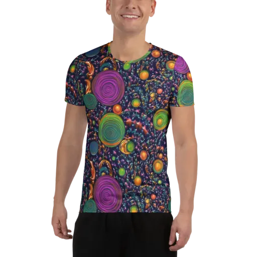 Solar Reverie on a Men's Athletic T-Shirt