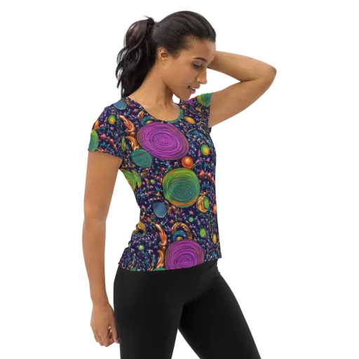 Solar Reverie on a Women's Athletic T-Shirt