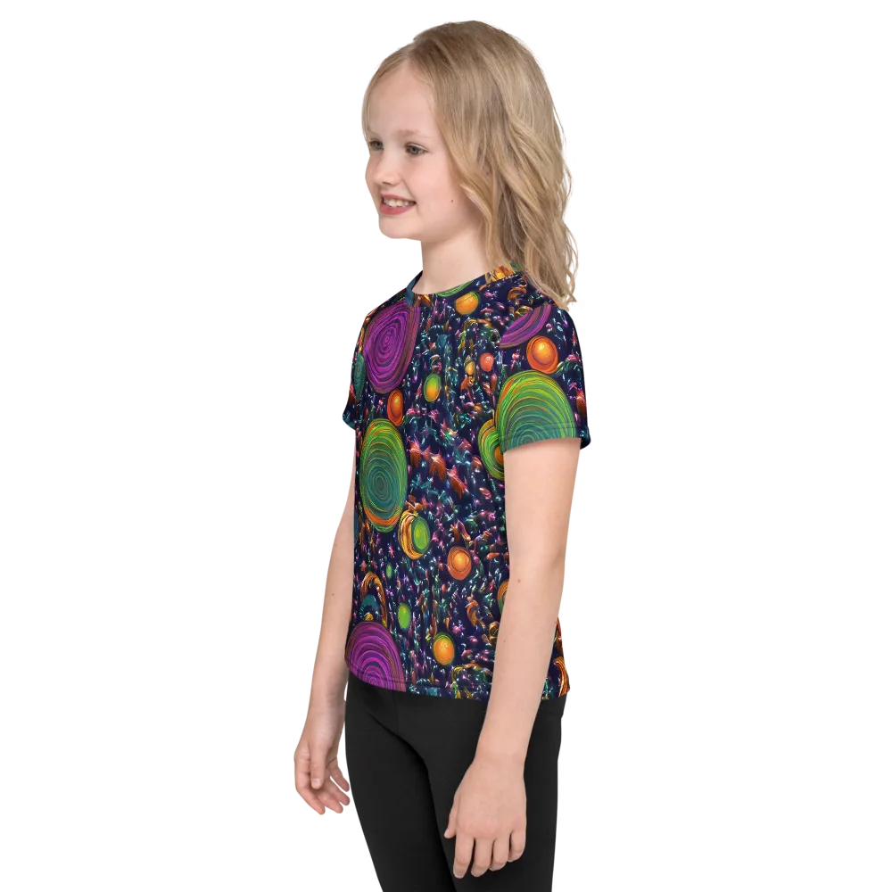 Solar Reverie on Kids Crew Neck T-Shirt — Left