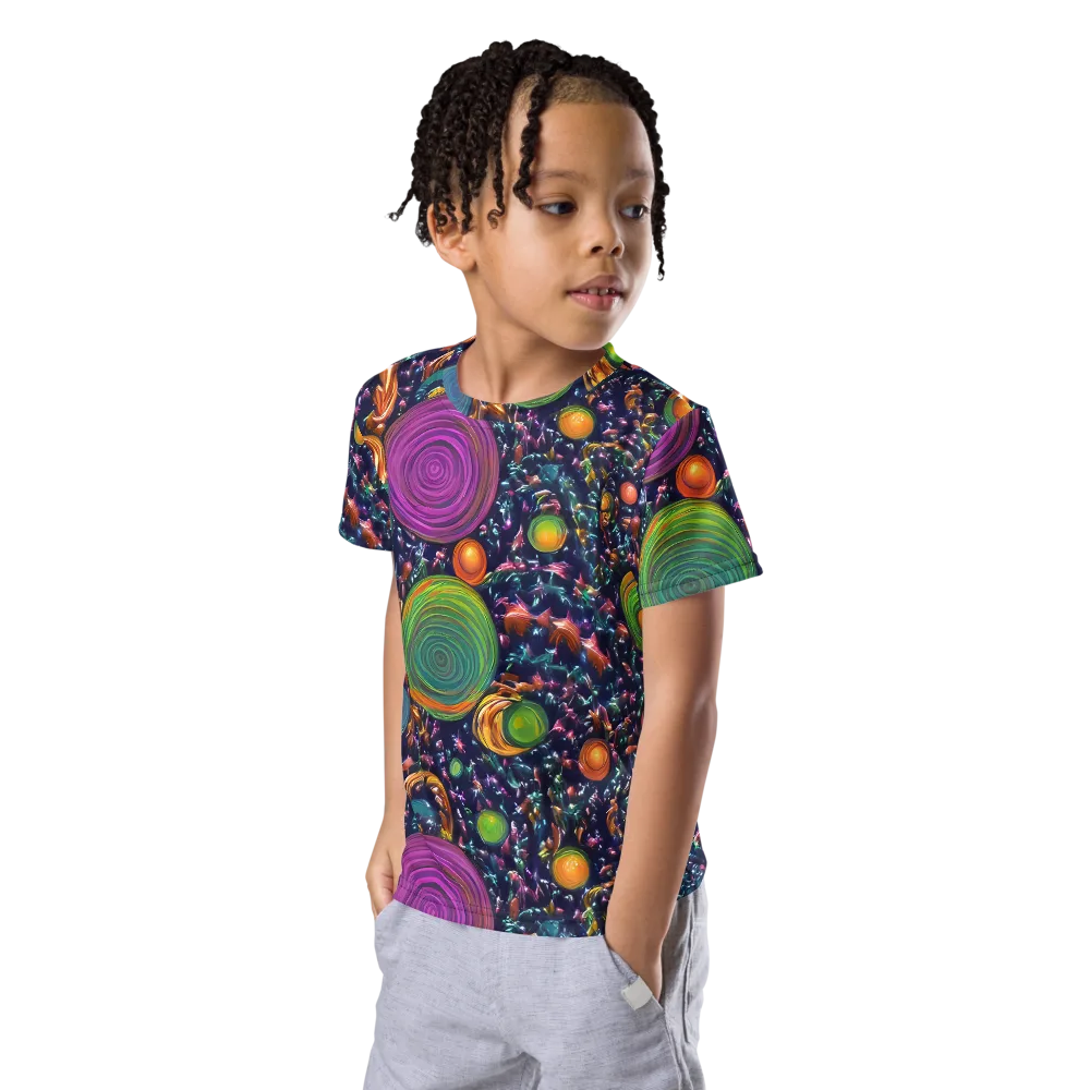 Solar Reverie on Kids Crew Neck T-Shirt — Left Front