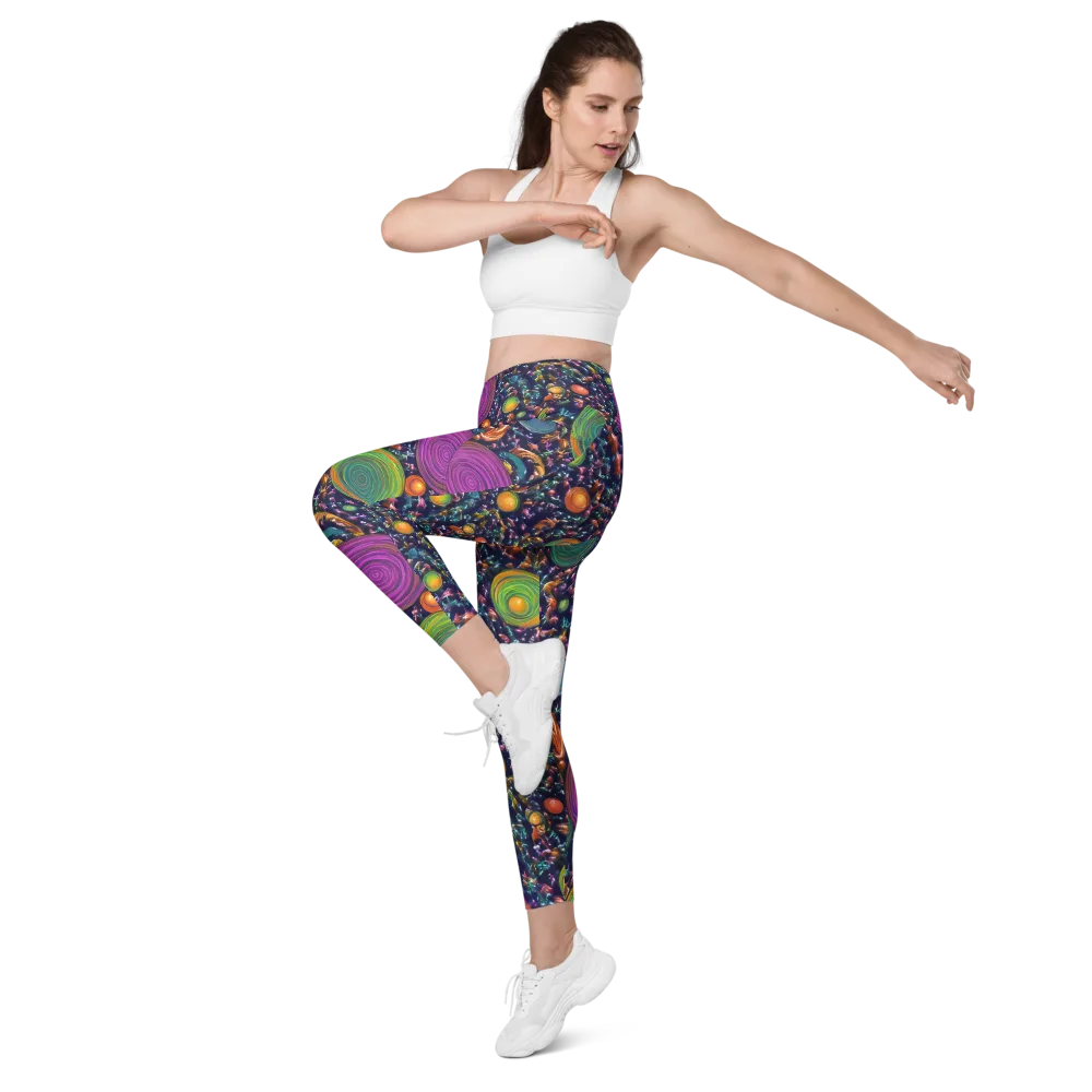 Solar Reverie on Leggings with Pockets — Left Front