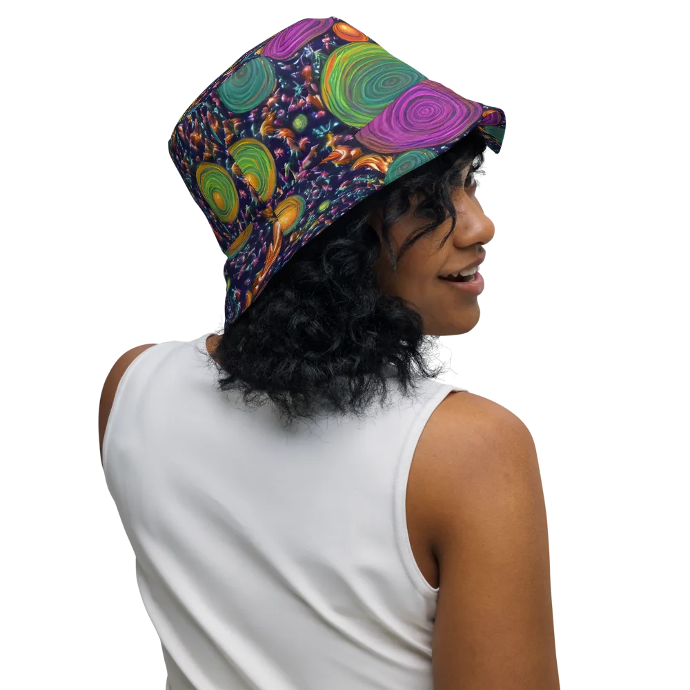 Solar Reverie on Reversible Bucket Hat — Right Outside