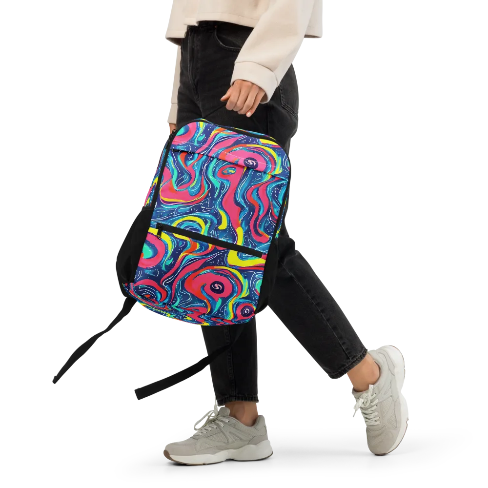 Electric Inkblot on Utility Backpack — Front