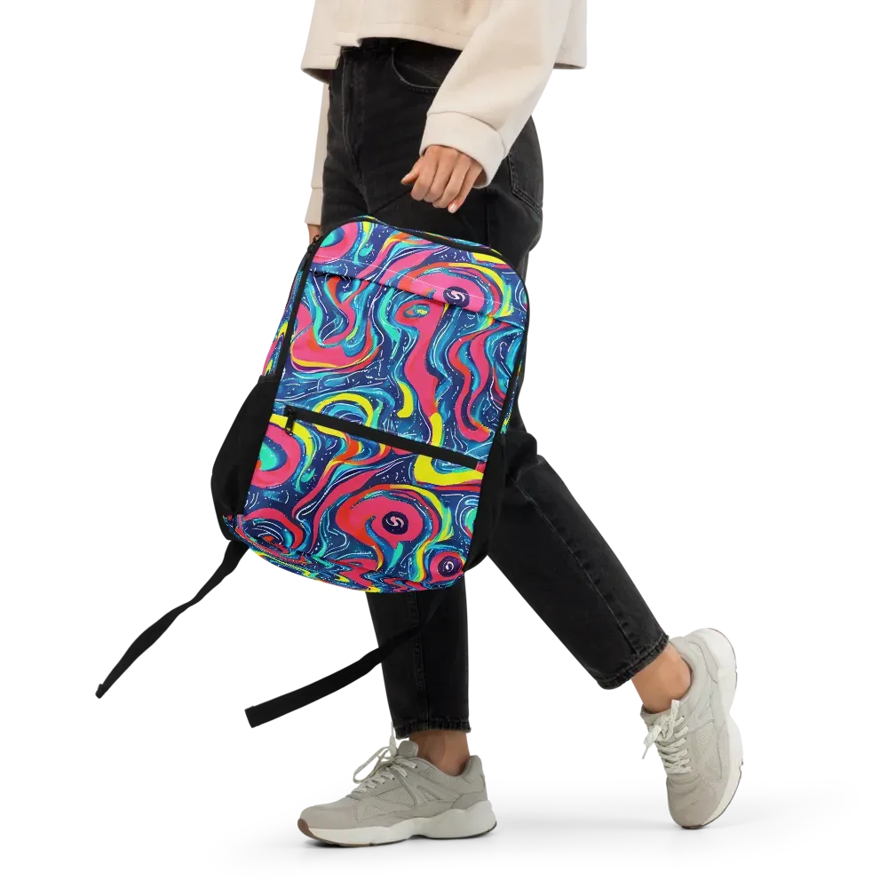 Electric Inkblot on Utility Backpack — Front
