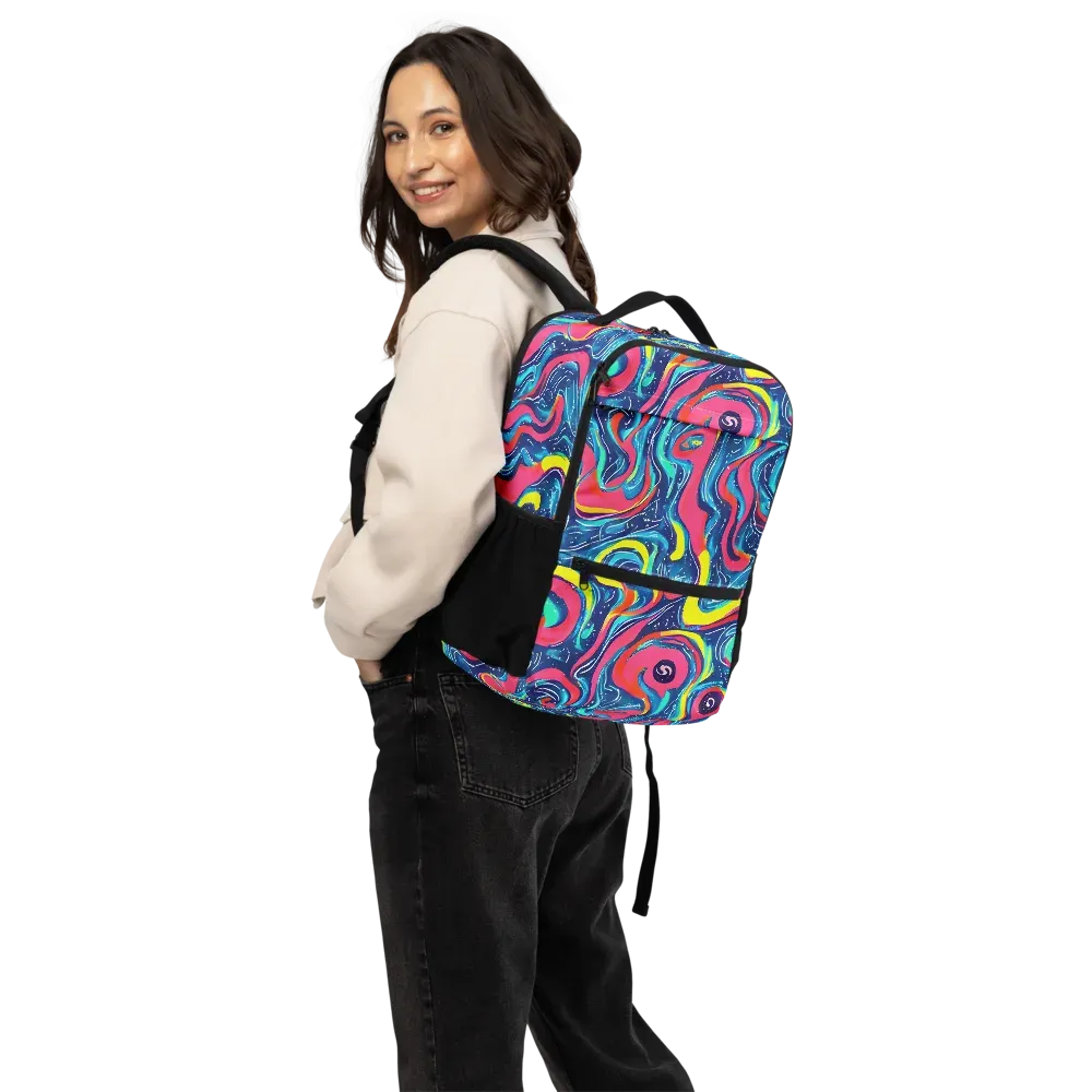 Electric Inkblot on Utility Backpack — Back