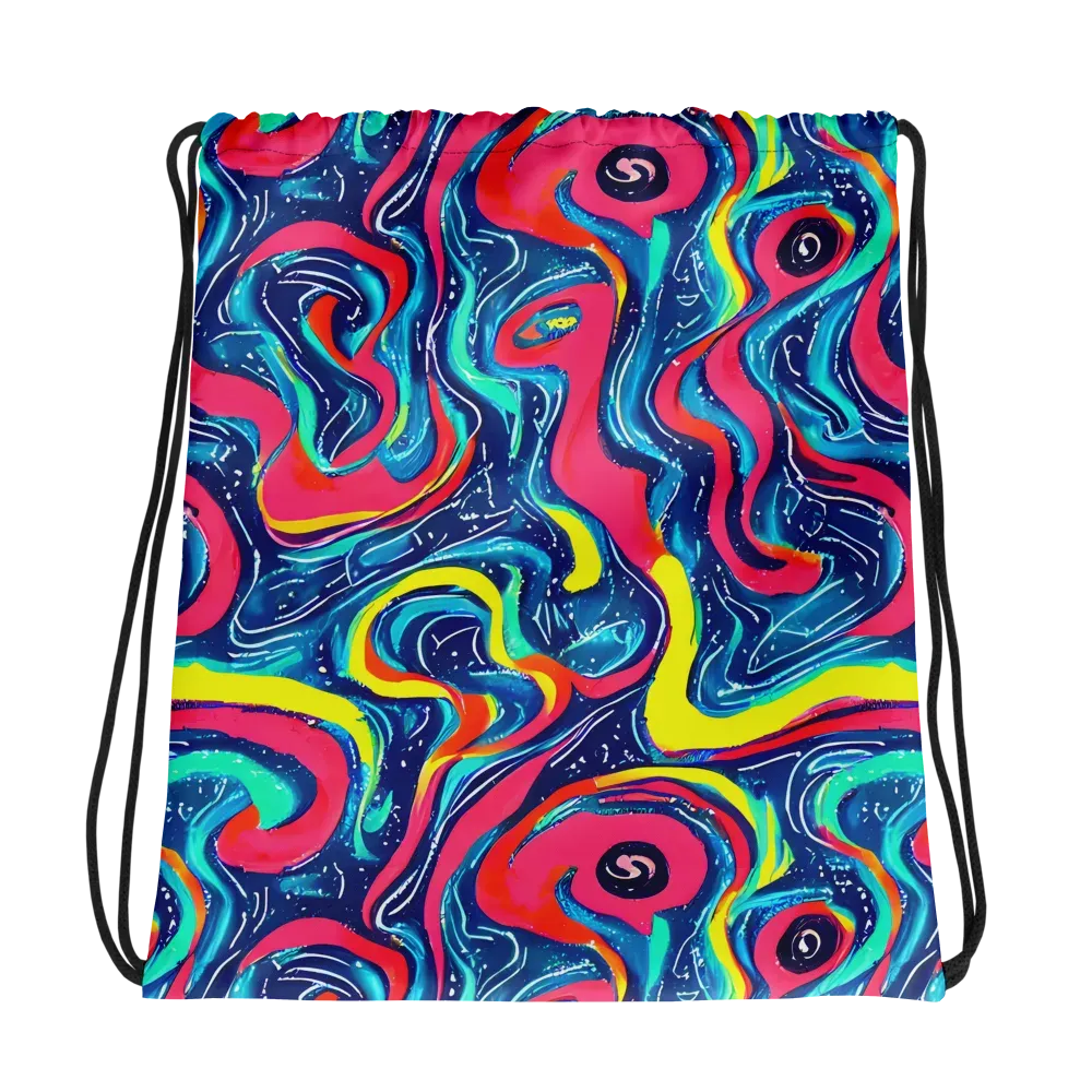 Electric Inkblot on Drawstring Bag — Photo