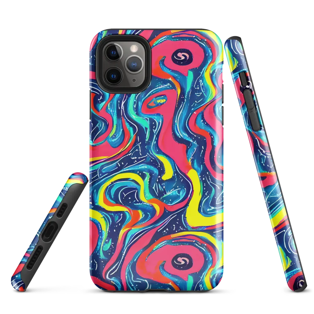Electric Inkblot on Tough Case for iPhone® — Front